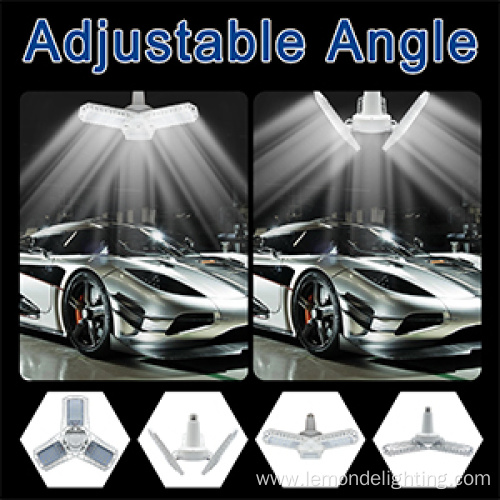 Adjustable 3 Leaf Foldable Garage Light